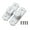 Color:White, variant on Heavy Duty 90/180 Degree Sliding Swing Latches Lock with Reinforced Security Design Simple Install for Barn door gate