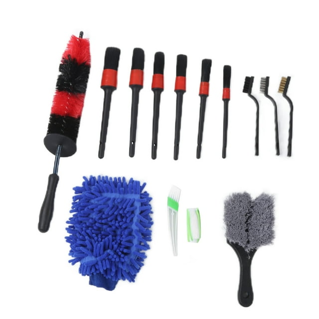 Car Wheel Cleaner,14PCS/Set Car Cleaning Brush Car Detailing Brushes Car Cleaning Brush Set Superior Craftsmanship
