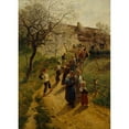 thumbnail image 3 of Friedrich Kallmorgen 14x18 Black Modern Framed Museum Art Print Titled - A Spring Day (1887), 3 of 5