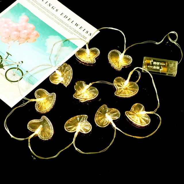 EGNMCR Light Strip, Christmas Lights Mother's Day Multicolor Love Heart 10 LED Decorative String Lights String lights