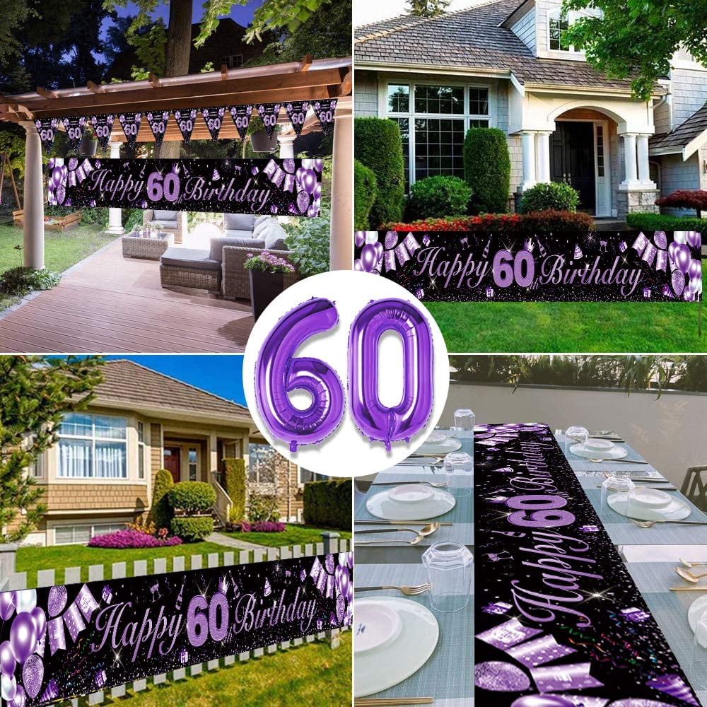 Yard Card Lawn Decor:Purple Gray Balloons store RA608