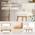 thumbnail image 2 of CHITA 26" Modern Upholstered Bar Stools Set of 2, Counter Stools with Back and Wood Legs for Kitchen Island & Home Bar, Cream Fabric, 2 of 11