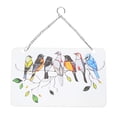 thumbnail image 3 of Adorno de Pájaros en un alambre Bling Bling atrapasoles colgantes con cadena placa rectangular 20x12,5 cm, 3 of 12
