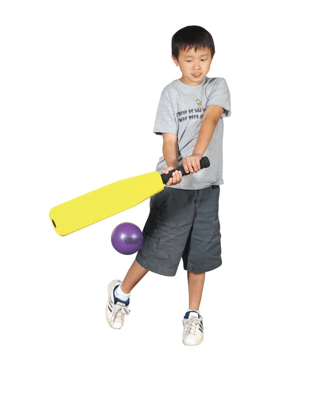 Sportime Foam RoundNFlat Baseball Bat, 26 x 41/2 Inches, Yellow