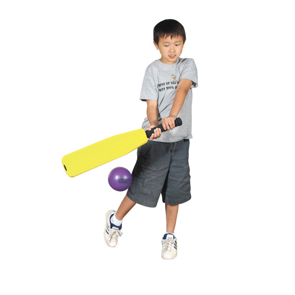 Sportime Foam RoundNFlat Baseball Bat, 26 x 41/2 Inches, Yellow