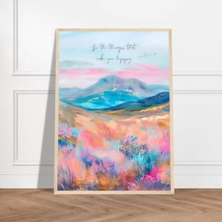 Do The Things That Make You Happy Colorful Quote Poster, 8x12 Poster Print