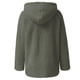 thumbnail image 4 of ICHUANYI Clearance Fashion Womens Warm Faux Coat Jacket Winter Zipper Solid Long Sleeve Outerwear(Army Green, XXL) ICHUANYI WER2023080817486, 4 of 5