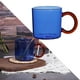 thumbnail image 5 of Taza de café de vidrio con asa, 300 ml, vasos para café con leche, zumo, agua azul, 5 of 8