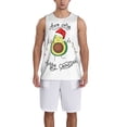 thumbnail image 4 of Easygdp Avocado Merry Christmas Men's Mesh Basketball Jersey Quick Drying Sleeveless Shirts Fitted Muscle Tank Tops Sport Round Neck T-Shirt - 3X-Large, 4 of 9