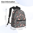 thumbnail image 4 of Daiia Hedgehogs and Flowers1 School Backpack for Men Women, Unisex Large Waterproof Bookbag Schoolbag Casual Daypack for High School/College/Teens/Travel/Work Black, 4 of 8