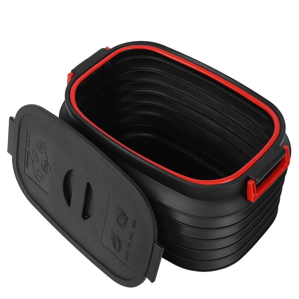 Perfeclan Seau De Pêche Pliable Camping - Conteneur Léger Avec Poignée Et Couvercle Filet Pour Appâts Et Poissons