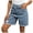 Sky Blue, variant on Jean Shorts for Women High Waisted Raw Hem Mid Thigh Cut Off Stretchy Denim Shorts Casual Summer Jorts（Blue， S）