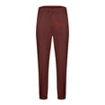 thumbnail image 3 of CLOISE Mens Joggers with Pockets Big and Tall Hearts Fleece Loose Sweatpants with Elastic Waist Wine 2XL, 3 of 3