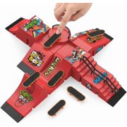 Fingerboard Skate Park Set - Compatible with Tech Deck Skateboards - 6 Ramps, 6 Fingerboards, Obstacles - Ideal for Fingerboard Enthusiasts