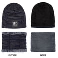 thumbnail image 4 of FZ FANTASTIC ZONE Mens Womens Winter Knit Beanie Hat Scarf Warm Cap Neck Warmer Set Fleece Lined,Blue, 4 of 7