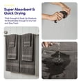 thumbnail image 3 of 8pc 100% Combed Cotton Towel Set (2 Bath, 2 Hand, 4 Wash) - Grey, 3 of 6