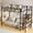 Black, variant on Harper & Bright Designs Twin Size Metal Loft Bed with Upper Grid Storage Shelf, Heavy Duty Metal Bed Frame with Storage Staircase for Bedroom Apartment, White