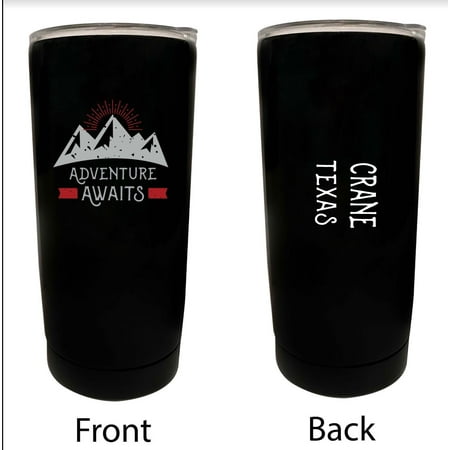 

Crane Texas Souvenir 16 oz Stainless Steel Insulated Tumbler Adventure Awaits Design