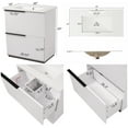 thumbnail image 4 of Euroco 30" Bathroom Vanity with Ceramic Sink and Full-Extension Drawers, Soft Close Undermount Drawer Slides, Fluted Design, White, 4 of 9