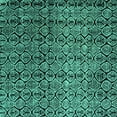 thumbnail image 1 of Ahgly Company Indoor Square Abstract Turquoise Blue Modern Area Rugs, 7' Square, 1 of 4