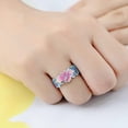 thumbnail image 3 of Fiaya Women Dainty Colorful Flower Leaf Butterfly Ring, Enamel Statement Band Ring, Fashion Creative Jewelry Accessories for Women Holiday Party Gift (1pc-6), 3 of 7