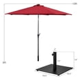 thumbnail image 2 of Costway 10ft Solar Lights Patio Umbrella Outdoor W/ 36 LBS Steel Umbrella Stand, 2 of 10