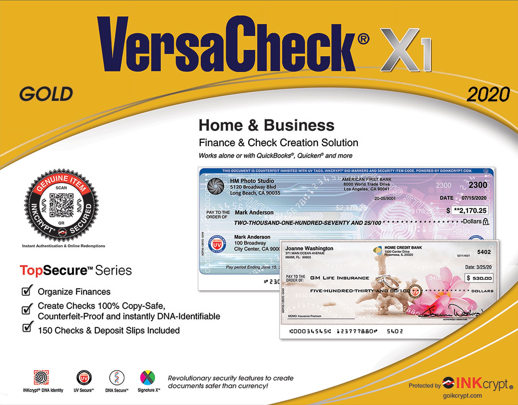 VersaCheck HP DeskJet 3755 MX MICR Check Printer and VersaCheck Gold Check Printing Software Bundle, White (3755MX) - image 4 of 5