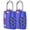 Blue, variant on Forge TSA Approved Luggage Locks, 2 Pack, Durable Zinc Alloy, 3 Digit Combination, Open Alert Indicator, Travel Security Locks.