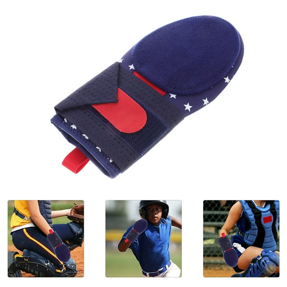 OUNONA adult baseball glove sliding mitt Blue chloroprene 1Set