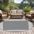 thumbnail image 5 of Grey Geometric Large Area Rugs for Bedroom Living Room, Soft Non Slip Carpet Bedside Rug, Bohemia Tribal Farm Tribal Patterned Round Floor Cover Kitchen Accent Rug 8' for Dining Room/Office, 5 of 9