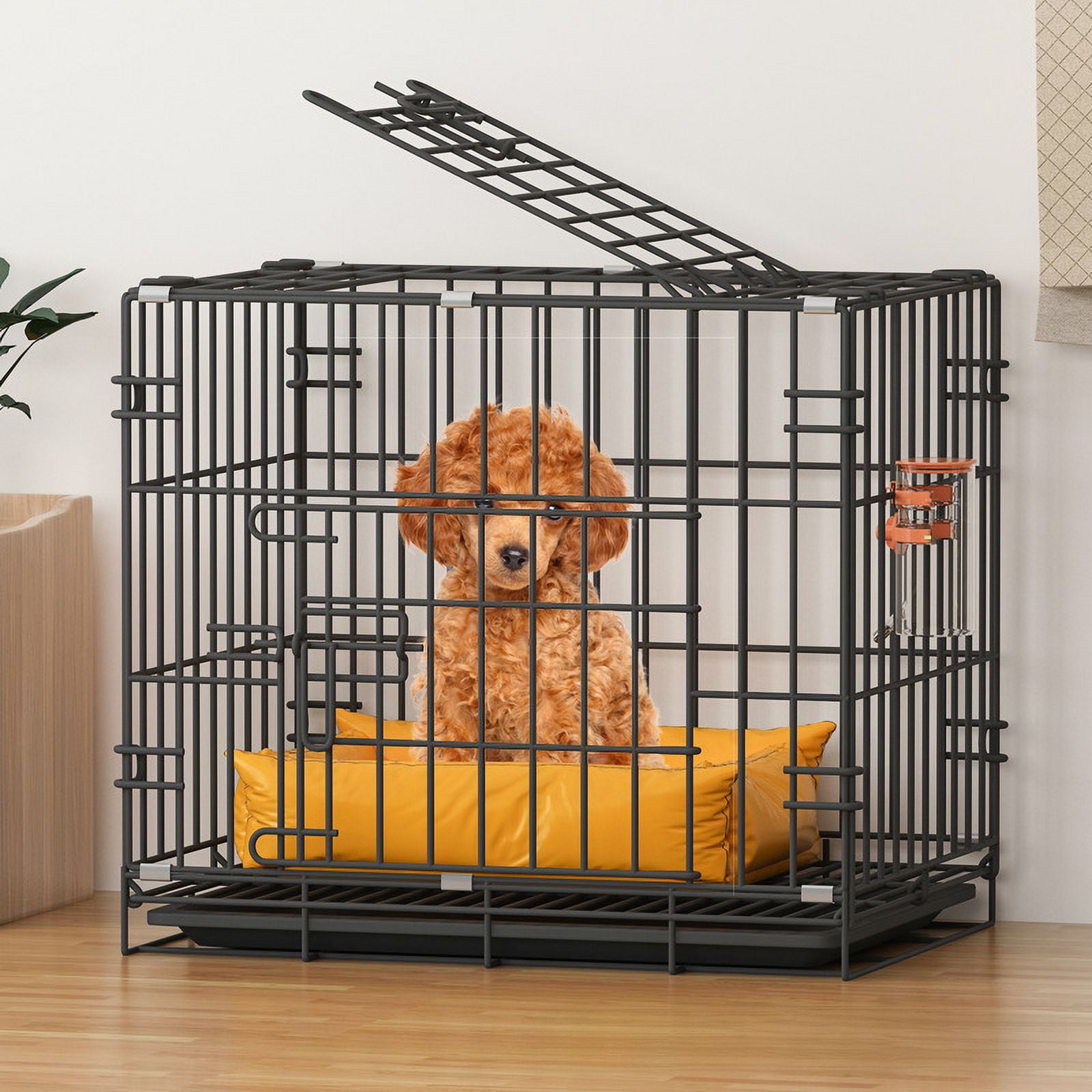 Dog Cage Bold Pet Folding Wire Cage Large, Medium and Small Dog Cage Stainless Steel Wire Pet Cage Cat Cage Rabbit Cage