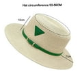 thumbnail image 2 of Sombrero de paja para mujer, con circunferencia de cabeza de 58 a 60 cm, estilo retro, plano, para viajes al aire libre, vacaciones, 2 of 5