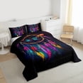 thumbnail image 3 of Feelyou Mystic Dreamcatcher Kids Bedding Comforter Set, Dreamy Glitter Galaxy Twin Comforter Sets, Tribal Western Theme Reversible Bedding Set, Super Cozy Room Decor, 2 Pieces, 3 of 8