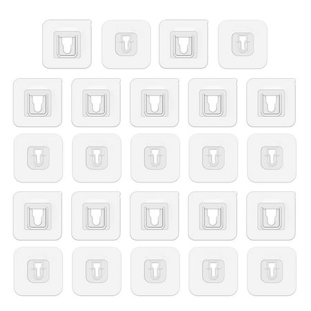 

22 Pairs Double-sided Adhesive Wall Hooks Household Wall Storage Hangers