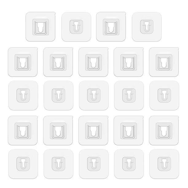 22 pares de ganchos de pared adhesivos de doble cara Perchas de almacenamiento de pared