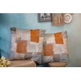 thumbnail image 5 of Beige Orange Throw Pillow Covers Modern Home Art Decor,18 X 18 Inches Set of 2 Pillow Cases Decorative,Abstract Oil Painting Pillowcases for Bedroom,Living Room,Cushion Couch Sofa, 5 of 6