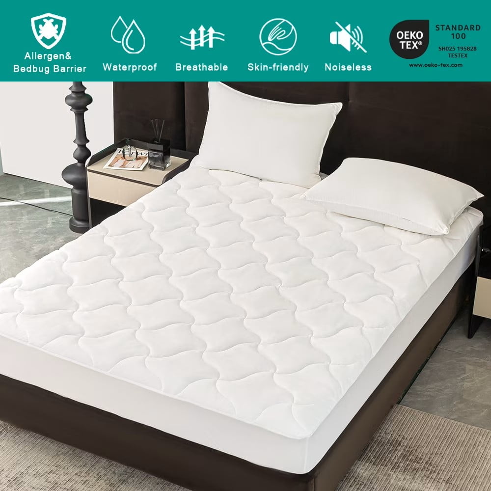 Mainstays Extra Thick Mattress Pad, White, Queen