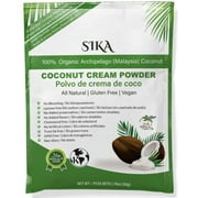 SIKA Coconut Cream Milk Powder Vegan, 100% Malaysia Coconut, Organic, 1.76oz (50g) Pack
