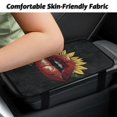 thumbnail image 3 of Yuyamidu Red Lips Arm Rest Cover Car Soft Auto Armrest Pad Flannel Car Accessories Sunflower Car Center Console Armrest Cushion Cover Fit for Most Vehicles, 3 of 7