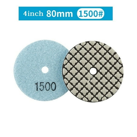 

GLFILL 1Pc 4 Inch 100mm Dry Diamond Polishing Pads Flexible Grinding Disc for Granite