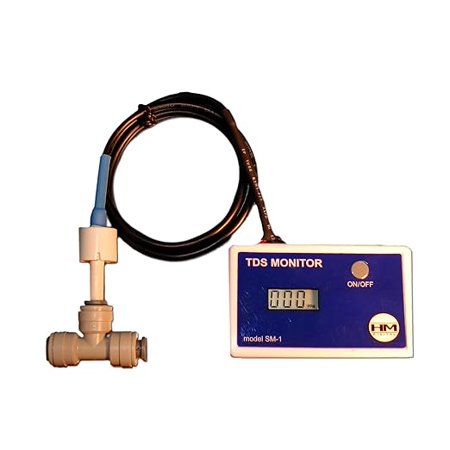 HM Digital SM-1 In-Line Single TDS Monitor, 0-9990 ppm Range, +/- 2% Readout Accuracy