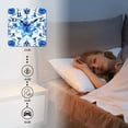 thumbnail image 4 of Square Wall Clock,Beautiful Blue Watercolor Floral Ornament Pattern On White BackgSquare,Silent Non-Ticking Wall Clock Decor for Home Office Kitchen Living Room Bedroom(14inch), 4 of 4
