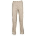 thumbnail image 1 of Henbury Womens 65/35 Flat Fronted Slim Fit Chino Work Trousers, 1 of 1