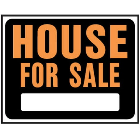 

Hy Ko 15 x 19 Plastic House For Sale Sign Hy-Glo Orange & Black