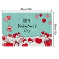 thumbnail image 3 of RBCKVXZ Valentine's Day Meal Mat Restaurant Table Mat Linen Printed Insulation Mat Western Mat Candlelight Dinner Decoration 18x12in, 3 of 6