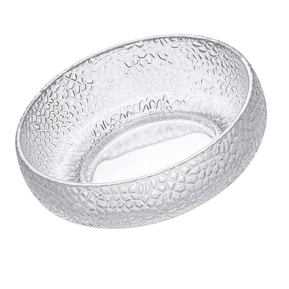 ifundom Elegant Large Glass Salad Bowl, Transparent Multi-Use Serving Bowl for Kitchen and Dining