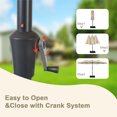 thumbnail image 6 of Ainfox 15ft Large Patio Umbrella with Solar Lights, Double-Sided Outdoor Rectangle Table Umbrellas with Sand Bag Base，Beige, 6 of 9