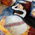 thumbnail image 4 of Castle Fairy Boys Girls Sport Baseball Twin Bedding Sets 7-Piece,Abstract Gradient Lightning Bedding Comforter Set Microfiber,Ball Gamer Breathable Sheet Sets,Breathable Home Decor,Reversible, 4 of 8