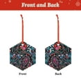thumbnail image 2 of Cauagu Paisley Pattern Acrylic Christmas Pendant,1-Pack Christmas Ornaments Xmas Tree Decor Christmas Décor with Ribbon Cute Tree Hanging for Party Favors-Hexagon, 2 of 7