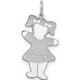 thumbnail image 1 of Sterling Silver Rhodium-Plated Back To School Cuddle Charm (26 X 15) Made In United States xk1827ss, 1 of 5